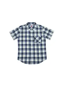 Gini and Jony Boys Tartan Checks Checked Cotton Casual Shirt