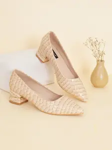 Sherrif Shoes Textured Block Pumps Heels