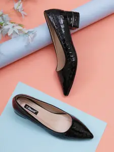 Sherrif Shoes Textured Block Pumps Heels