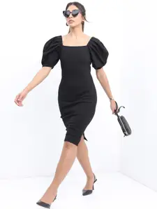 KETCH Puffed Sleeve Bodycon Dress