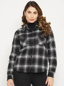 Bitterlime Women Relaxed Tartan Checked Casual Shirt