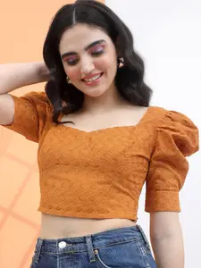 Tokyo Talkies Sweetheart Neck Crop Top