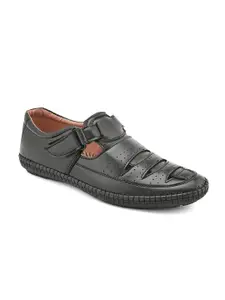 Azzaro Black Men Shoe-Style Sandals