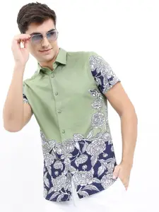 KETCH Men Slim Fit Floral Printed Casual Shirt