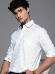 Raymond Men Floral Embroidered Pure Cotton Casual Shirt