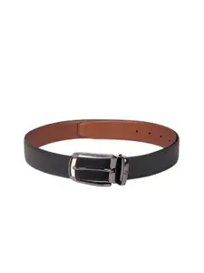 Louis Philippe Men Textured Reversible Leather Belt