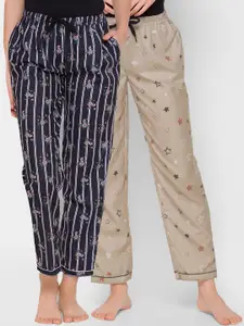 FashionRack Women Set Of 2 Printed Lounge Pants