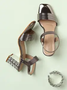 ICONICS Women Textured Block Heels