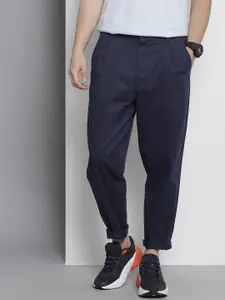 Tommy Hilfiger Men Loose Tapered Fit Pleated Casual Trousers