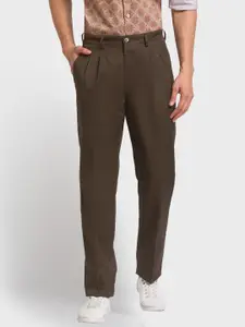 ColorPlus Men Cotton Pleated Trousers