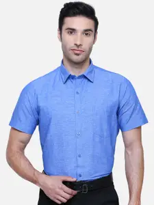 Southbay Men Smart Tailored Fit Cotton Linen Formal Shirt