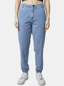 The Souled Store Women Blue Jogger Jeans