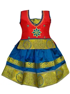 AMIRTHA FASHION Girls Embroidered Ready to Wear Lehenga Choli