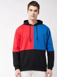 GRITSTONES Men Colourblocked Hooded Sweatshirt