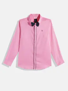 Allen Solly Junior Boys Slim Fit Pure Cotton Casual Shirt with Bow