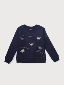 Gini and Jony Girls Embellished Cotton Sweatshirt