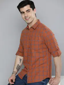 HERE&NOW Men Slim Fit Checked Casual Shirt