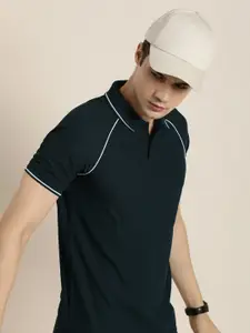 INVICTUS Men Solid Raglan Sleeves Polo Collar T-shirt