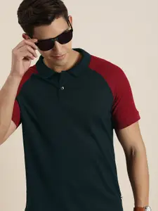 INVICTUS Colourblocked Polo Collar Casual T-shirt