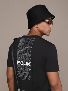 FCUK Men Brand Logo Printed Pure Cotton T-shirt
