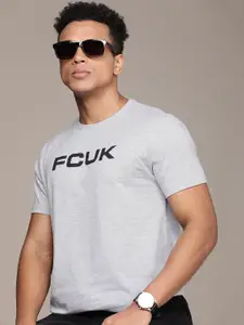 FCUK  Brand Logo Printed Pure Cotton T-shirt