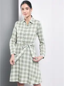 Trend Arrest Checked A-Line Dress