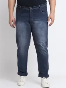 plusS Men Blue Heavy Fade Regular Jeans