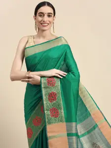 MOHEY Floral Beads and Stones Art Silk Saree