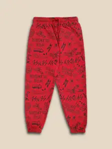Kids Ville Boys Spiderman Printed Cotton Joggers