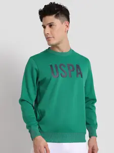 U.S. Polo Assn. Printed Round Neck Durable Athletic Pullover Sweatshirt