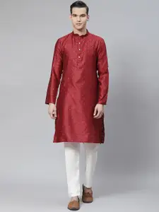 Luxrio Men Embroidered Kurta with Pyjamas