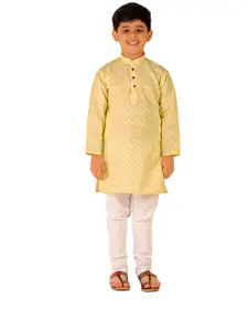 Pro-Ethic STYLE DEVELOPER Boys Pure Cotton Kurta With Churidar