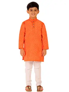 Pro-Ethic STYLE DEVELOPER Boys Pure Cotton Kurti With Churidar