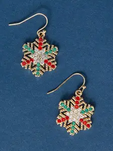 Accessorize Red & Green Contemporary Drop Earrings