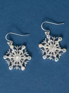 Accessorize Contemporary Crystal Snowflake Studs Earrings