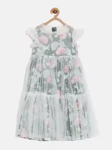 Aomi Green Floral Maxi Dress