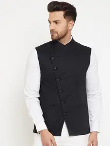 Hypernation Men Cotton Nehru Jacket