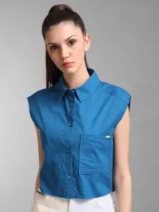 KZ07 By Kazo Women Blue Casual Shirt