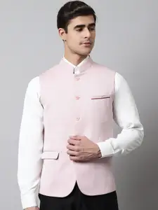 Cantabil Men Solid Woven Nehru Jacket