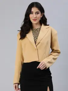London Rag Women Single-Breasted Oversized Crop Blazer