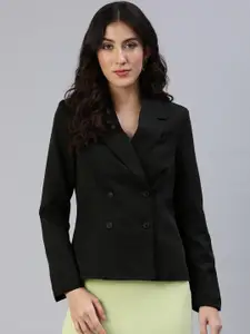 London Rag Women Solid Double-Breasted Blazer