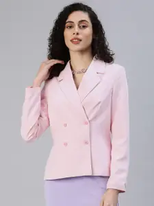 London Rag Women Solid Double-Breasted Blazer