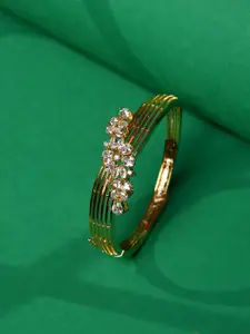 Saraf RS Jewellery Women Gold-Plated American Diamond Bangle-Style Bracelet