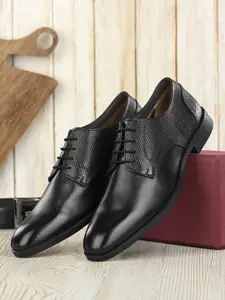 House of Pataudi Men Genuine Leather Formal Derbys