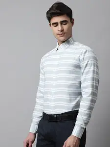 JAINISH Men Classic Horizontal Striped Pure Cotton Jainish Formal Shirt