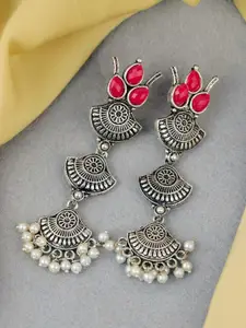 Crunchy Fashion Oxidised Classic Drop Earrings