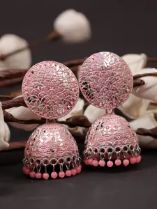 Crunchy Fashion Silver Plated Classic Jhumkas Earrings