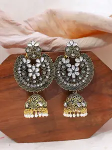 Crunchy Fashion Gold-Plated Classic Jhumkas Earrings