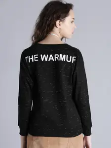 Kook N Keech Women Black Printed Sweatshirt