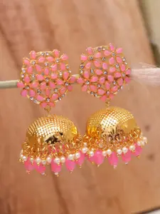 Crunchy Fashion Gold-Plated Classic Jhumkas Earrings